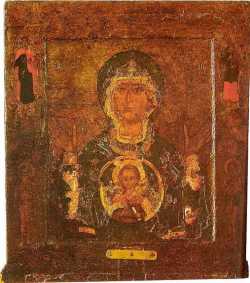 Новгородская икона Божией Матери «Знамение». XII в., Софийский собор, Великий Новгород.