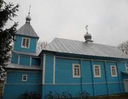 Новопопининский Преображенский храм.  Фото не позднее 25 ноября 2009 г.
