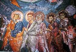 Причастие апостолов (фрески Церкви "Карабаш", Соанд. Каппадокия)