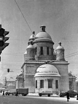 Церковь Сергия Радонежского, что в Рогожской слободе. Вид с востока. Ноябрь 1972 года. Фото Александра Чеботаря