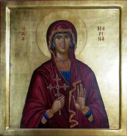 Прп. Мария, именовавшаяся Марином. Икона из католического храма Santa Maria Formosa (Венеция), где почивают мощи святой