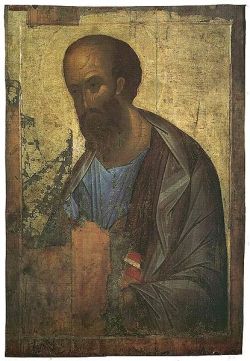 Апостол Павел. Икона работы преп. Андрея Рублева, 1410-е