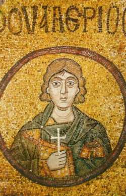 Мч. Валерий Севастийский, мозаика. Собор святой Софии, Киев. XI в.