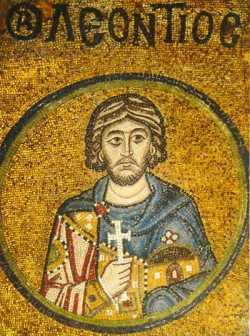Мч. Леонтий Севастийский, мозаика. Собор святой Софии, Киев. XI в.