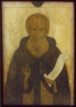 Прп. Кирилл Белозерский, икона XVI века