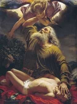 Авраам приносит в жертву Исаака, Е. Рейтен, 1849 г.