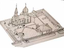 План Орджоникидзевского храма и прилегающих зданий