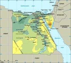 Карта Египта с сайта krugosvet.ru