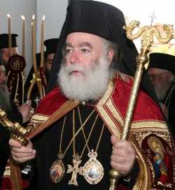 Патриарх Александрийский Феодор II.  Фото 4 ноября 2009 г., Корча, Албания