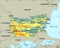 Карта Болгарии, с сайта krugosvet.ru