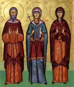 Преподобные Завулон и Сосанна со святой равноапостольной Ниной