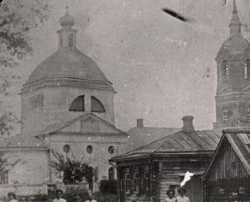 Воскресенский храм села Кузьминское. Фотография не позднее 1917 г.