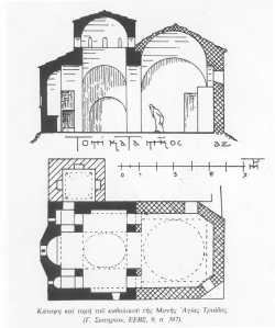 Кафоликон монастыря Св.Троицы (схема с сайта www.gometeora.gr)
