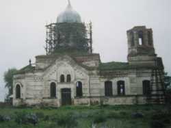Здание Вознесенского храма села Кочергино, 1989 год.