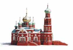 Макет Барнаульского Александро-Невского собора