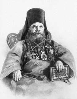 Афанасий (Соколов), архиеп. Казанский. Тоновая литография. 1860 г. (ГИМ)