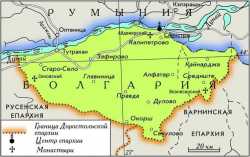 Доростольская епархия.  Карта нач. 2000-х гг.