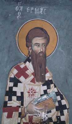 Ап. Ерм. Фреска, Монастырь св. Иоанна Лампадистиса, Калопанайотис, Кипр, 1400 год.