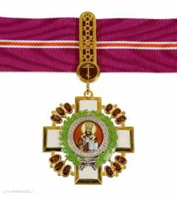 Знак ордена святого священномученика Иоанна, архиепископа Рижского 2 степени.
