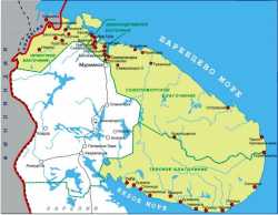 Благочиния Североморской епархии. Карта с официального сайта епархии