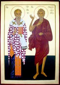 Преподобный Иоанн Шавтели и Евлогий юродивый