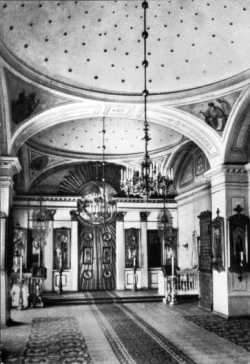 Интерьер Петропавловской церкви при Императорском университете, дореволюционная фотография