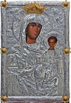 Икона Божией Матери "Золотое яблоко" из храма Успения Пресвятой Богородицы, г. Асеновград, Болгария