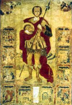 Мч. Зосима воин, Аполлонийский. Икона из храма св. Зосимы в г. Созополе (Болгария)