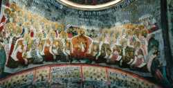 Второй Вселенский Собор. Фреска XVI в., Сучевицкий монастырь, Румыния.