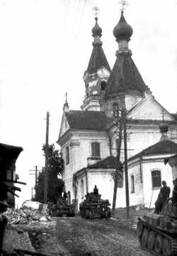 Невельский Успенский собор.  Фото времён Второй мировой войны