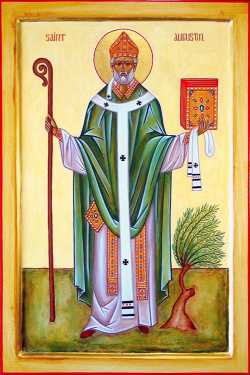 Свт. Августин Блаженный, еп. Иппонийский. Современная православная икона