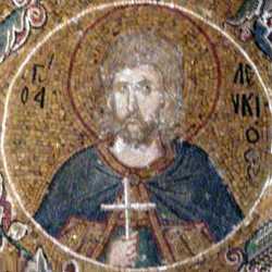 Мч. Левкий. Мозаика церкви Хора (Стамбул), ок. 1320