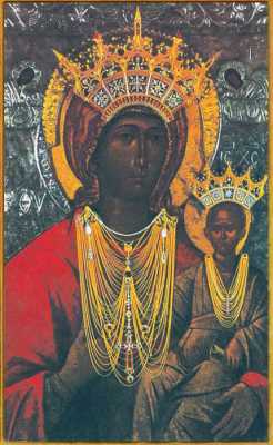 Икона Божией Матери "Месопантитисса" Критская (Ираклеонский список)