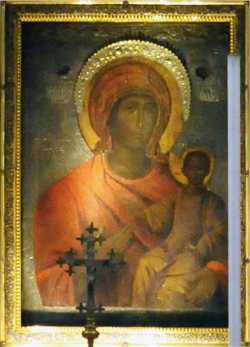 Икона Божией Матери "Месопантитисса" Критская в алтаре церкви Санта-Мария-делла-Салюте, Венеция