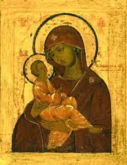 Египетская икона Божией Матери. Конец XVI в. Третьяковская галерея