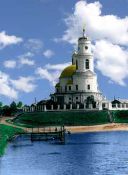 Георгиевская церковь в с. Устьянском, дореволюционная фотография (aban-hram.ru)