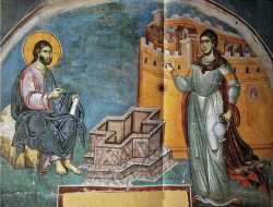 Христос и самарянка у колодца. Фреска