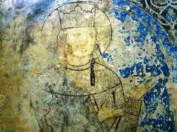Блгв. царица Тамара. Фреска нач. XIII в., Никольский храм Кинцвисского монастыря