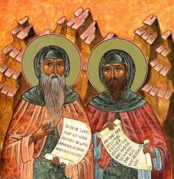 Икона преподобных Варсонофия Великого и Иоанна Пророка