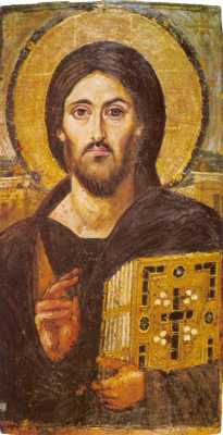 Спас Вседержитель. Икона сер. VI в. Синайский Екатерининский монастырь