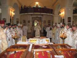 Мощи новомучеников Васильевских в кафедральном Николаевском соборе