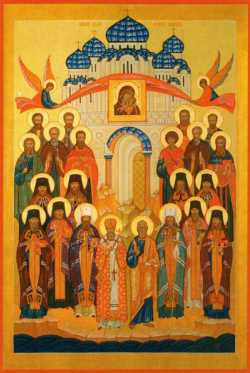 Икона Собора Одесских святых. Иконостас Михаило-Архангельского женского монастыря в Одессе