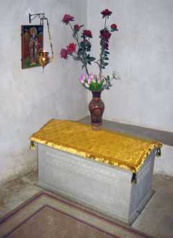 Погребение прп. Лукиана Гареджийского в Давидогареджийском монастыре