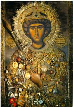 Нерукотворной образ святого Георгия Победоносца. Монастырь Зограф. Афон