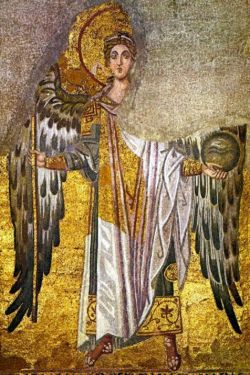 Архангел Гавриил. Мозаика 860-х гг., Софийский собор, Константинополь.