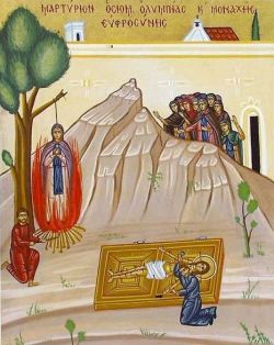 Игумения Олимпия и монахиня Евфросиния,  преподобномученицы Лесбосские