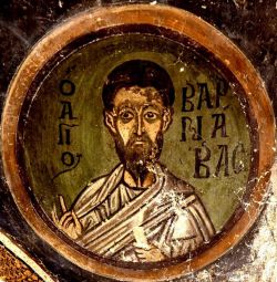 Ап Варнава. Фреска монастыря Осиос Лукас, Греция (1030-1040-е гг.)