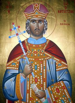 Св. Иоанн Ватац Милостивый, император Никейский. Греческая икона (XX-XXI в.)