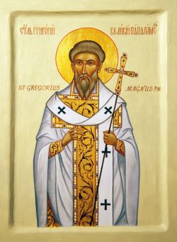 Свт. Григорий Великий, папа Римский. Икона (XXI в.)