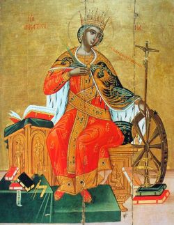 Вмч. Екатерина. Греческая икона (XVII в.) из монастыря св. Екатерины, Синай